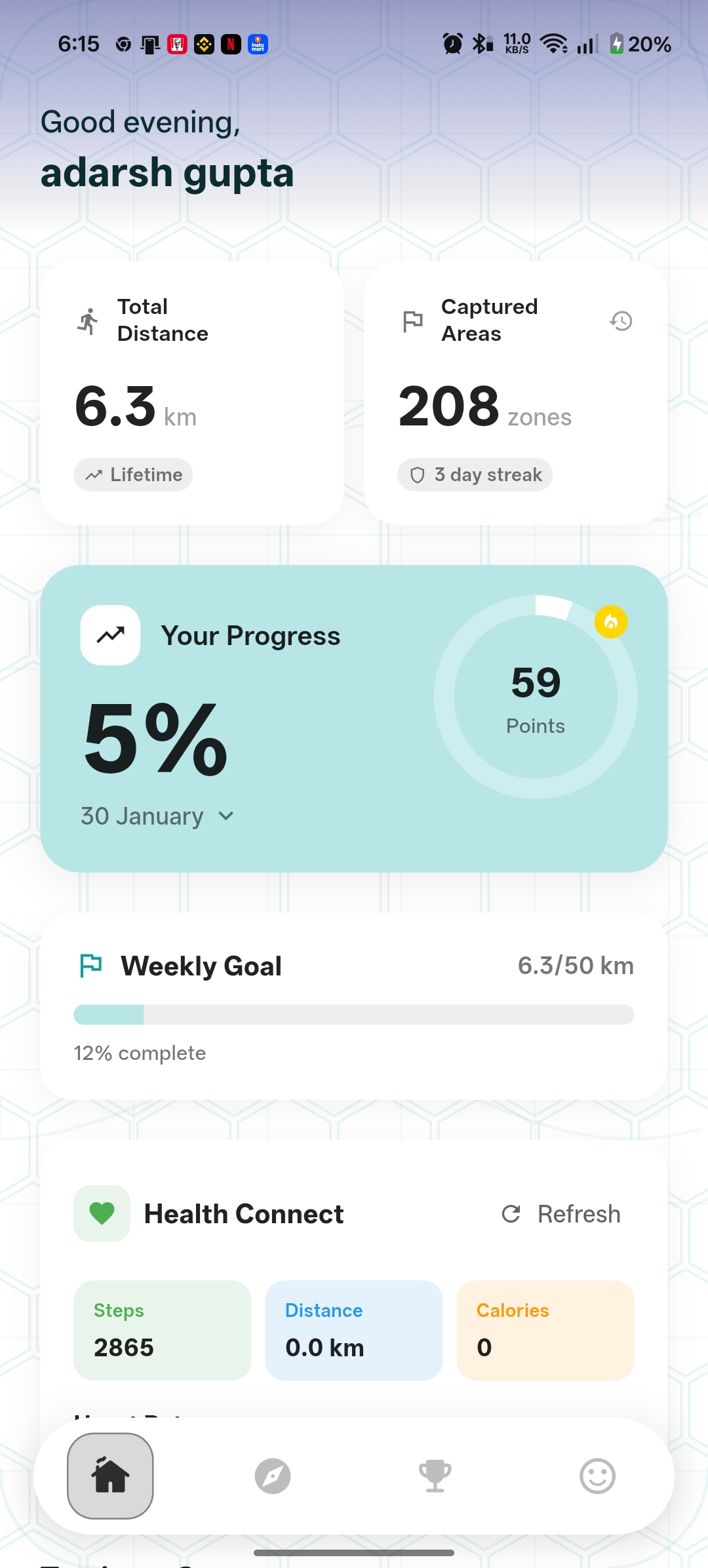 Plurihive home screen