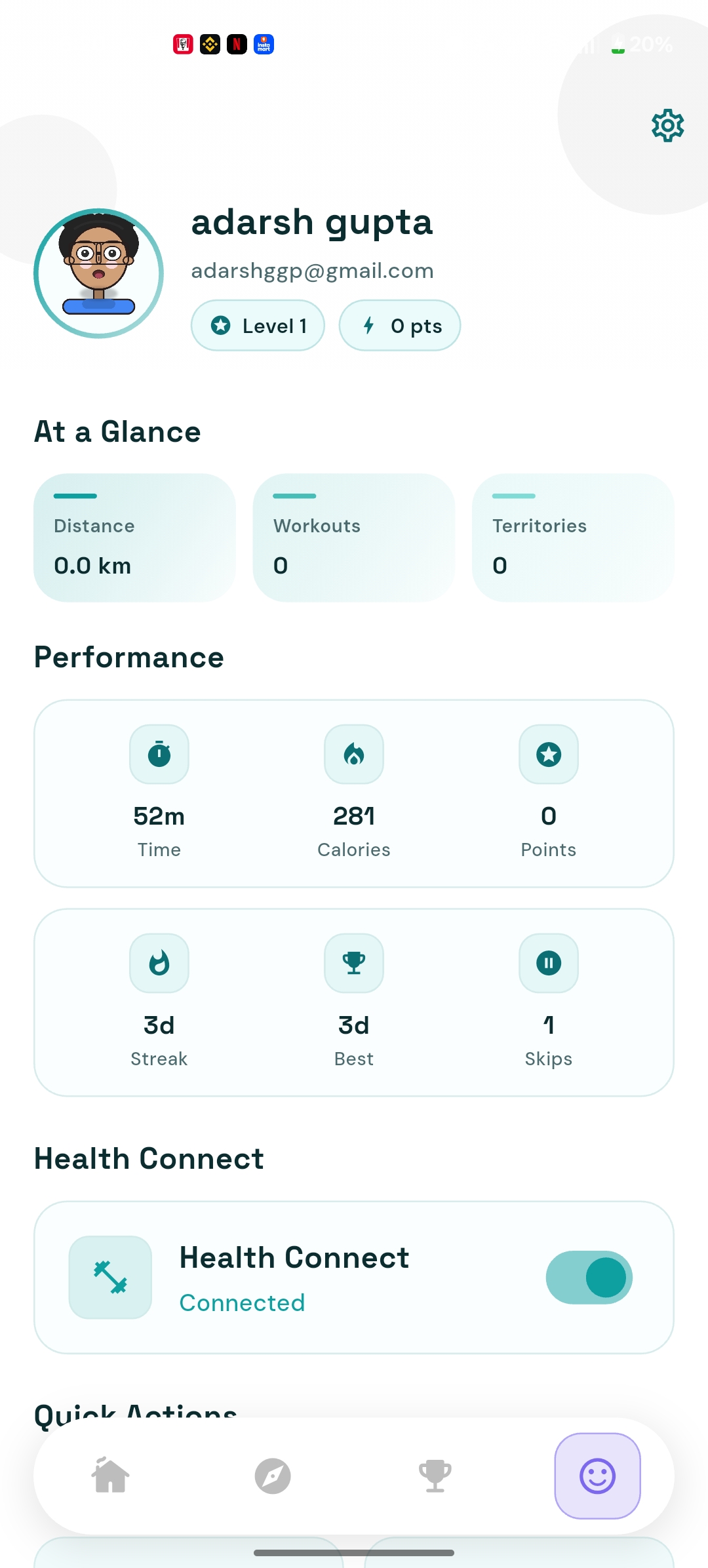 Profile and progress